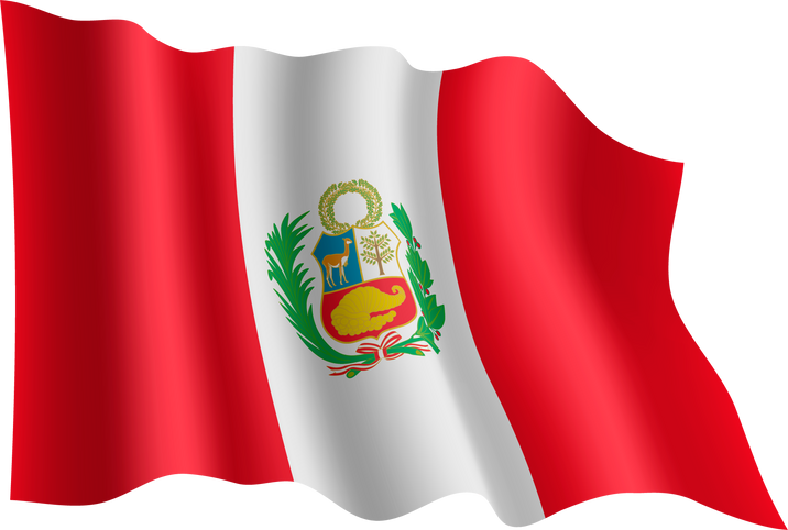 Waving flag of Peru